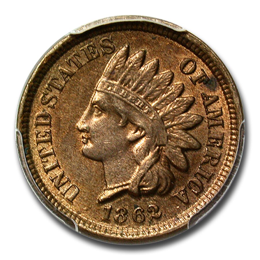 1862 Indian Head Cent AU-58 PCGS
