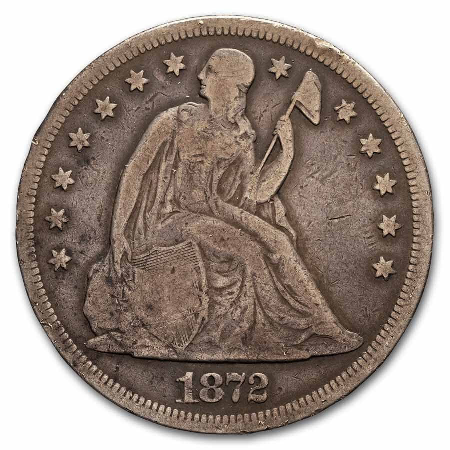 1872 Liberty Seated Dollar Fine