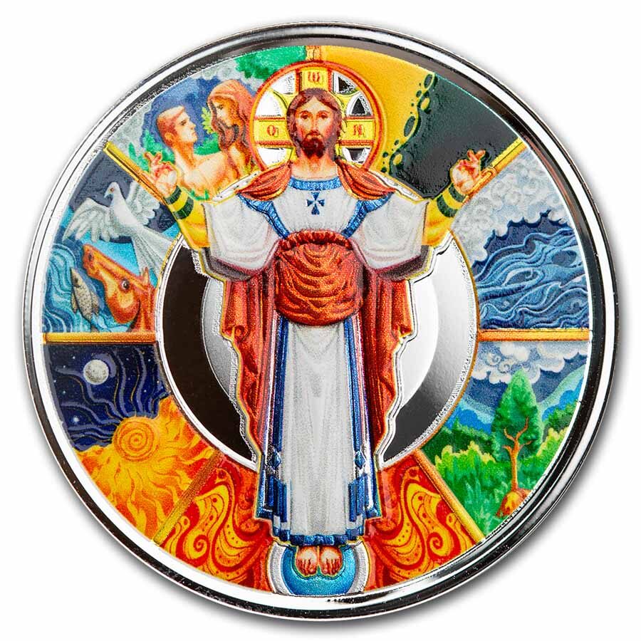 2024 Samoa 1 oz Silver Jesus The Creator (Colorized)