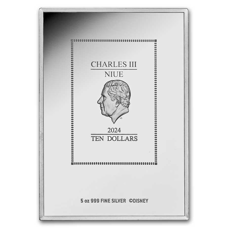 2024 Niue 5 oz Ag $10 Disney Movie Posters: Alice in Wonderland
