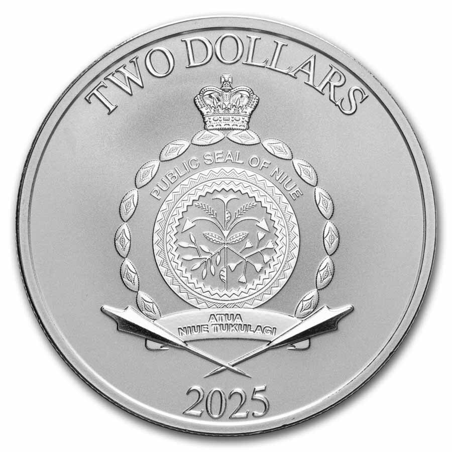 2025 Niue 1 oz Silver $2 Marvel Iron-Man vs Ultron