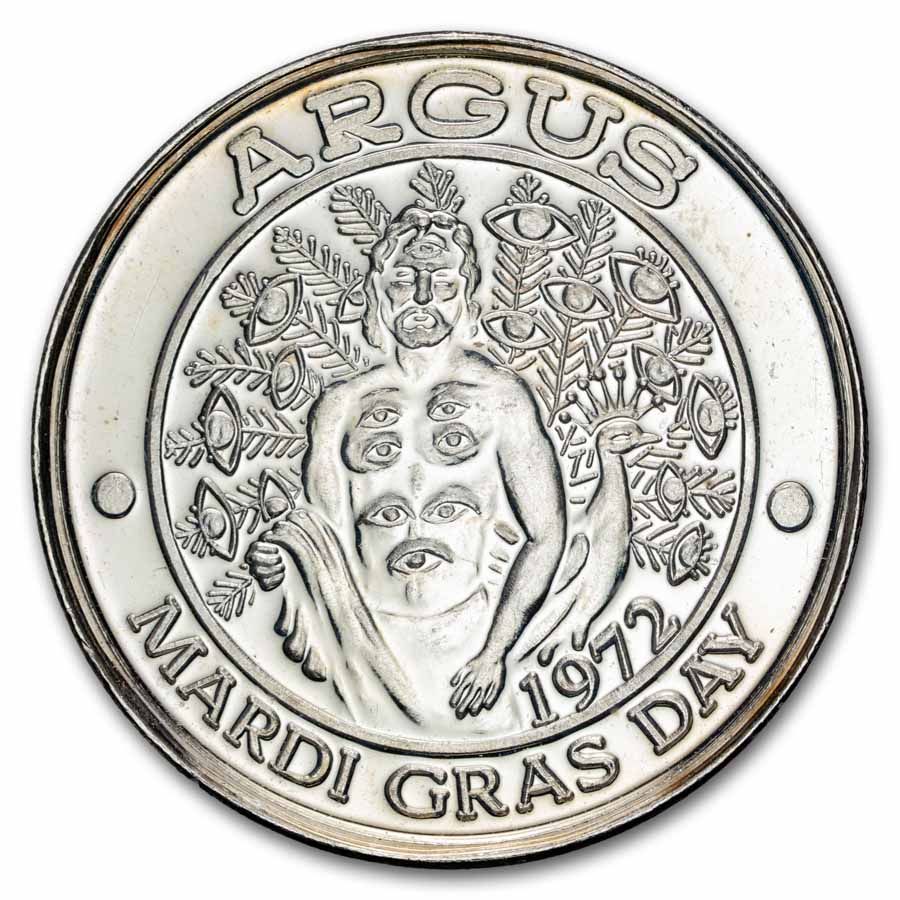 1 oz Silver Round - Vintage 2000's Mardi Gras Doubloon