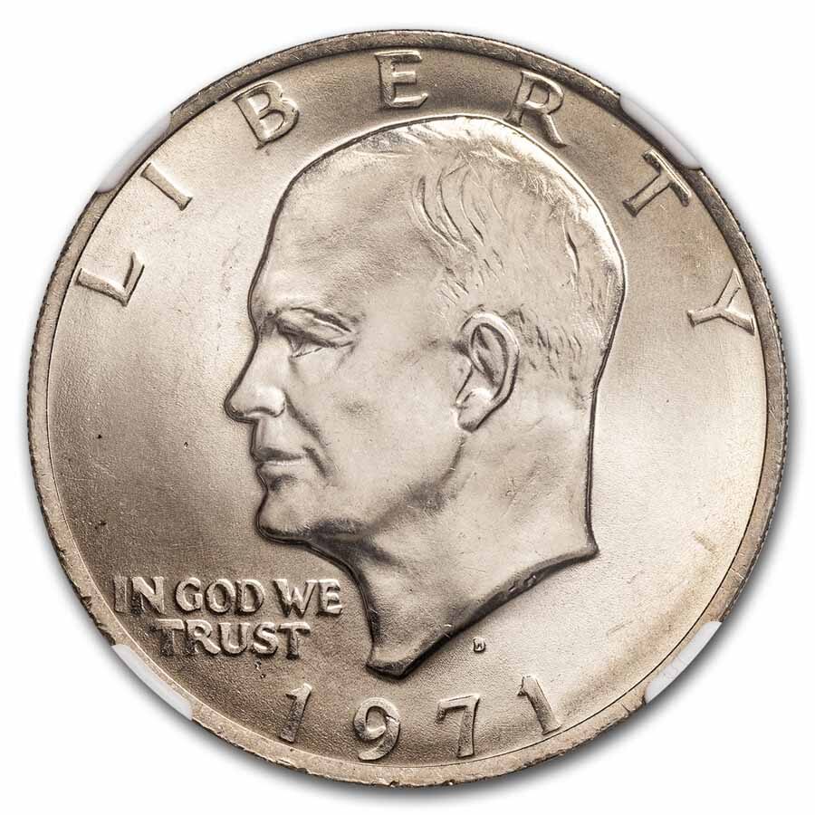 1971-D Clad Eisenhower Dollar MS-67 NGC