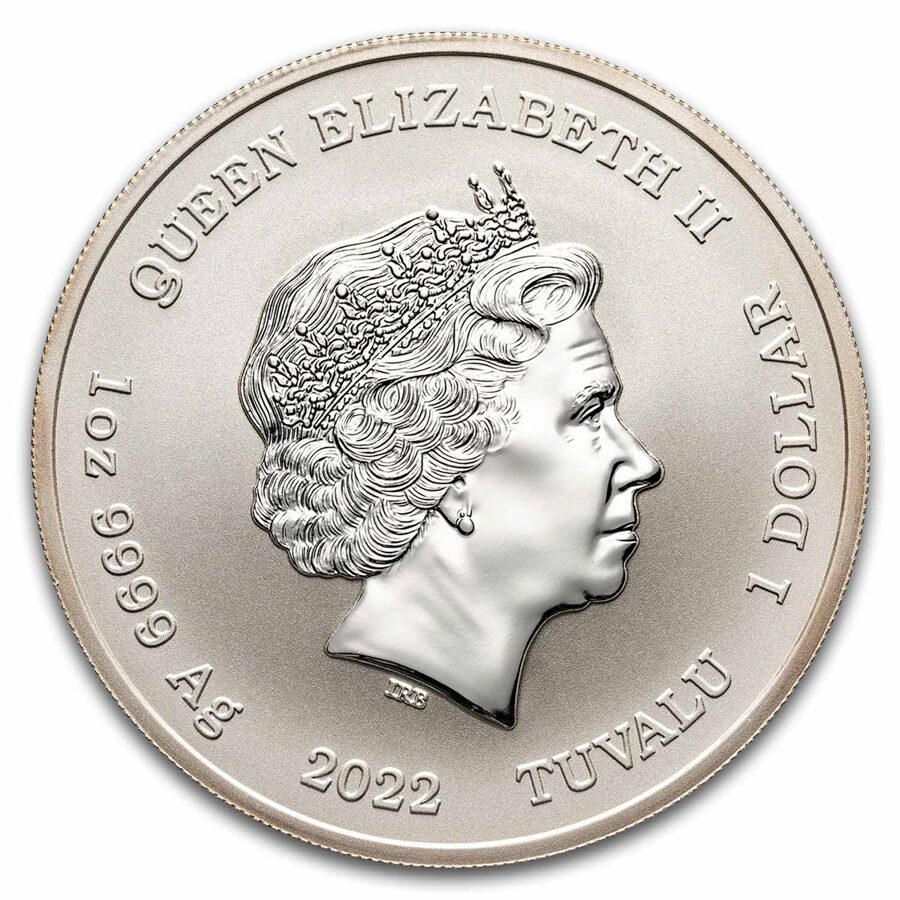 2022 Tuvalu 1 oz Silver 60 Years of James Bond 007 BU