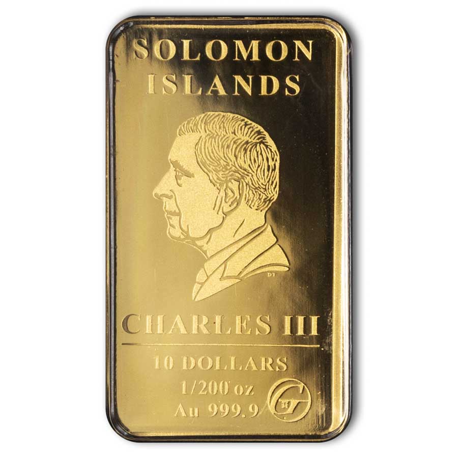 Solomon Islands 1/200 oz Gold Zodiac Ingot (Gemini)