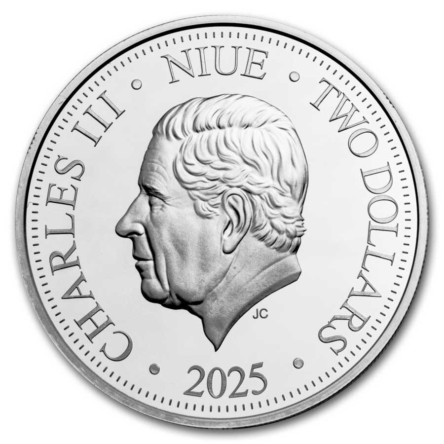 2025 Niue 1 oz Silver $2 Lunar Year of The Snake