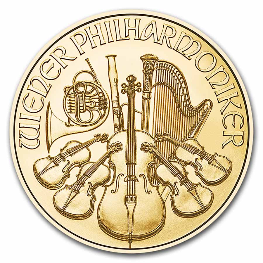 2025 Austria 1/2 oz Gold Philharmonic BU