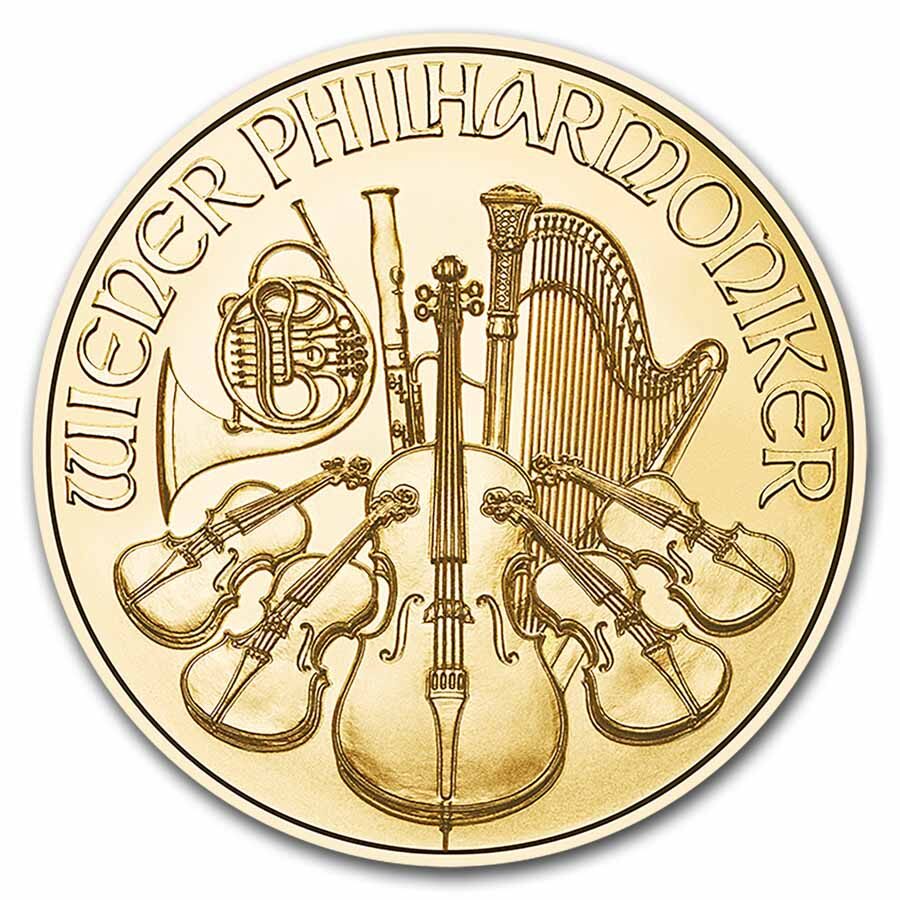 2025 Austria 1/25 oz Gold Philharmonic BU