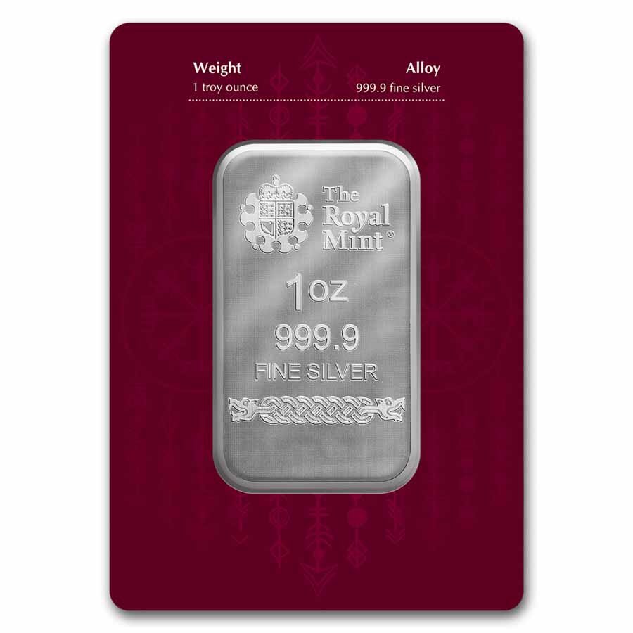 1 oz Silver Bar - The Royal Mint & Germania Mint Norse Gods: Odin