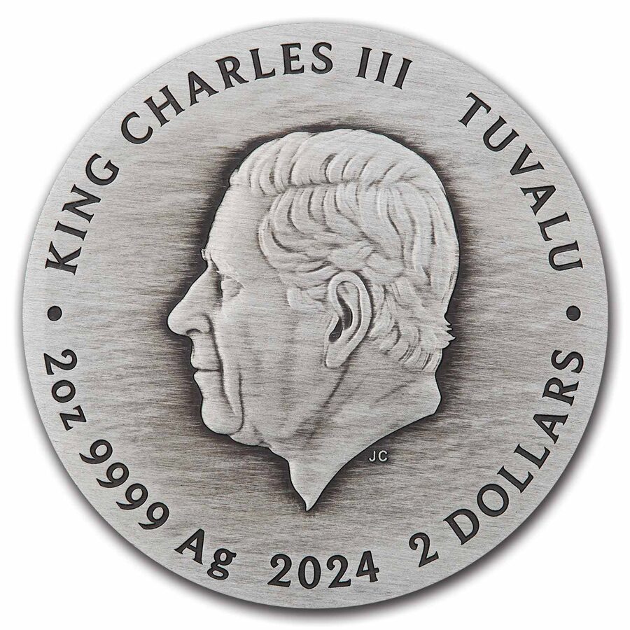 2024 TUV 2 oz Silver TMNT Colorized & Antiqued HR (Box)