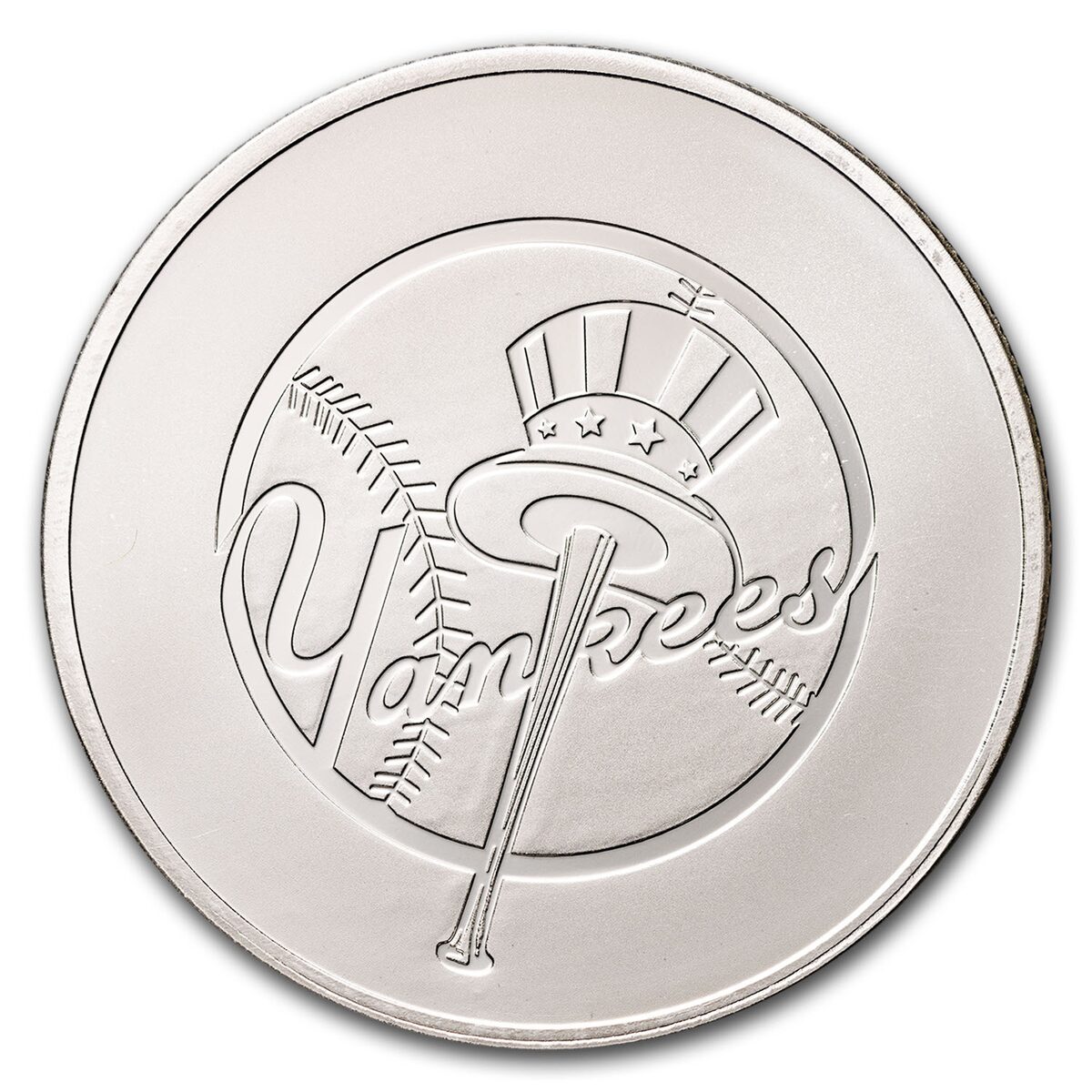 1 oz Silver Round - Yankees Major League Baseball Team Logo