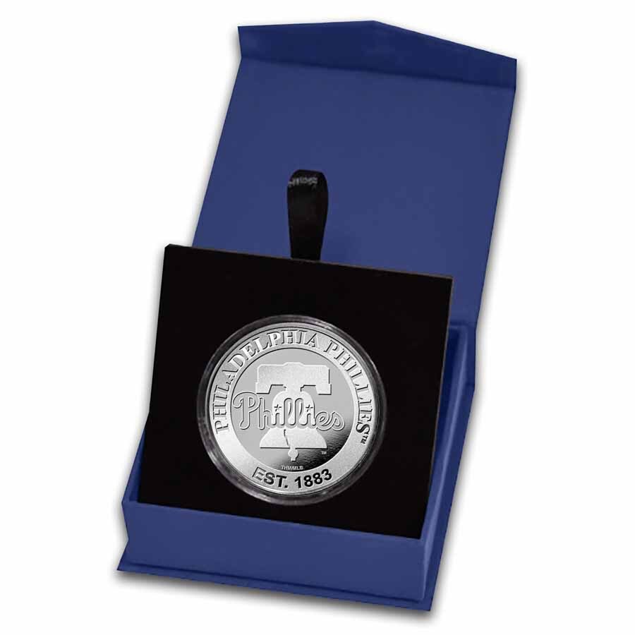 MLB Philadelphia Phillies 1 oz Silver Round (w/Box)