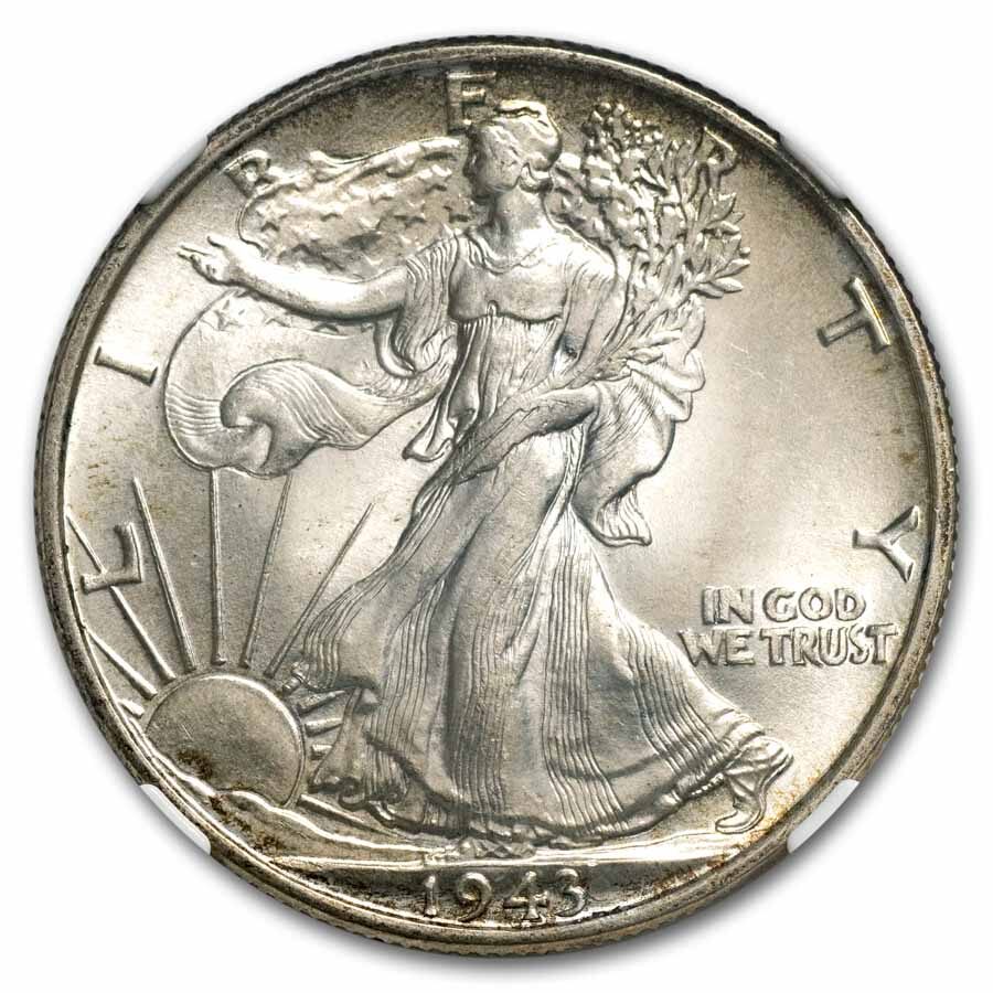 1943 Walking Liberty Half Dollar MS-65 NGC