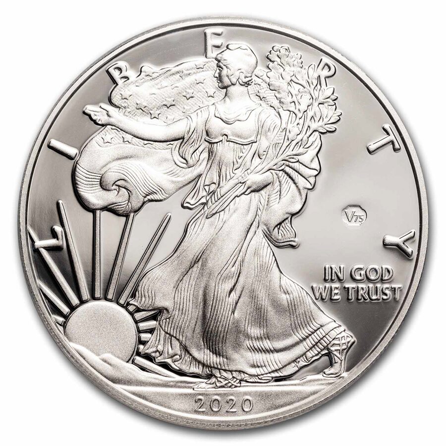 2020-W Proof Silver Eagle PR-70 PCGS (FS, V75 Privy, Cleveland)