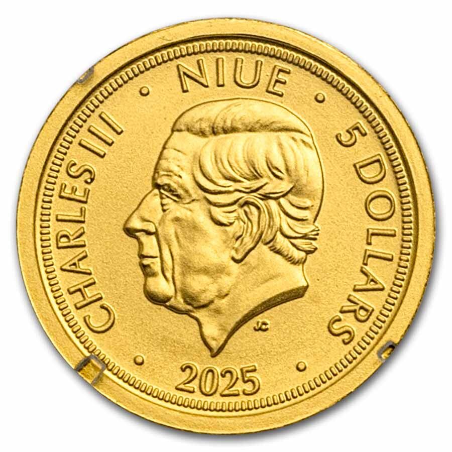 2025 Niue 1/25 oz Gold Czech Lion BU