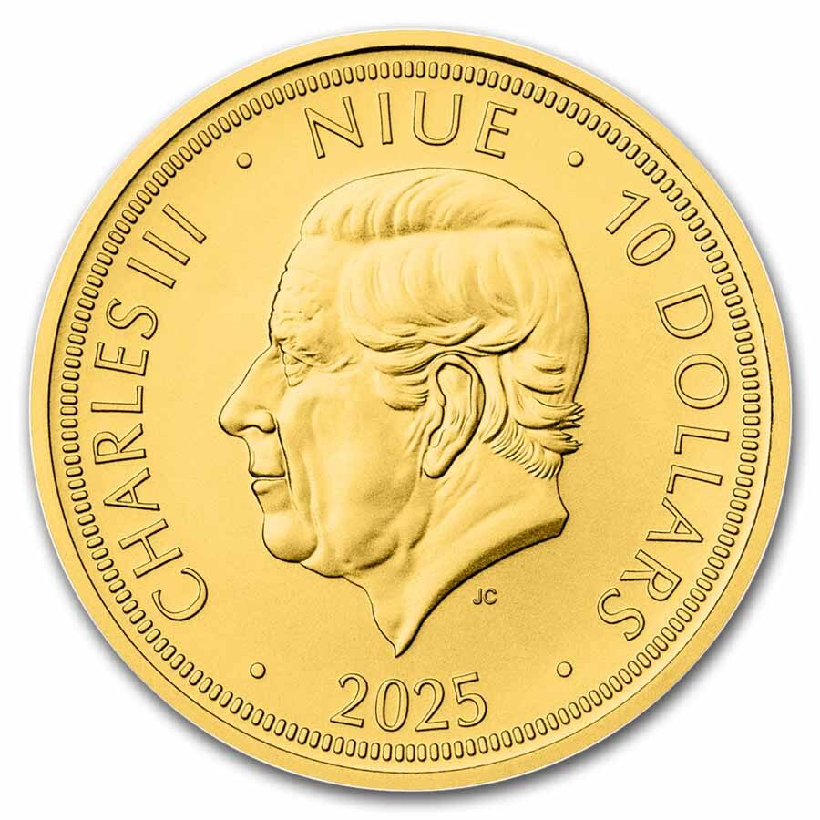 2025 Niue 1/4 oz Gold Czech Lion BU