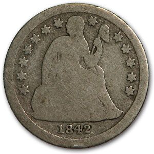 1842 Liberty Seated Dime Good