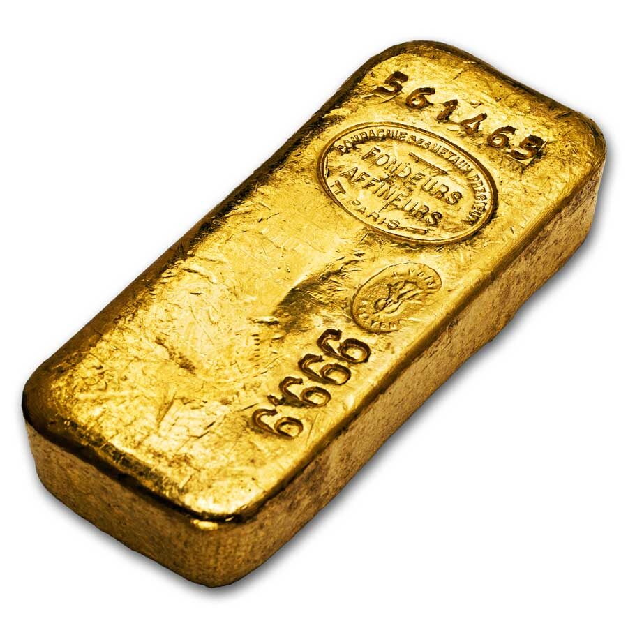 1 kilo Gold Bar - CMP Paris (Vintage Poured)