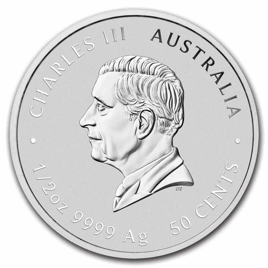 2025 Australia 1/2 oz Silver Lunar Snake Colorized 'Fu' (in Card)