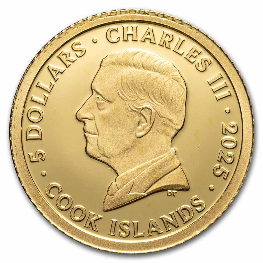 2025 Cook Islands 1/2 gram Gold Proof Aztec Empire