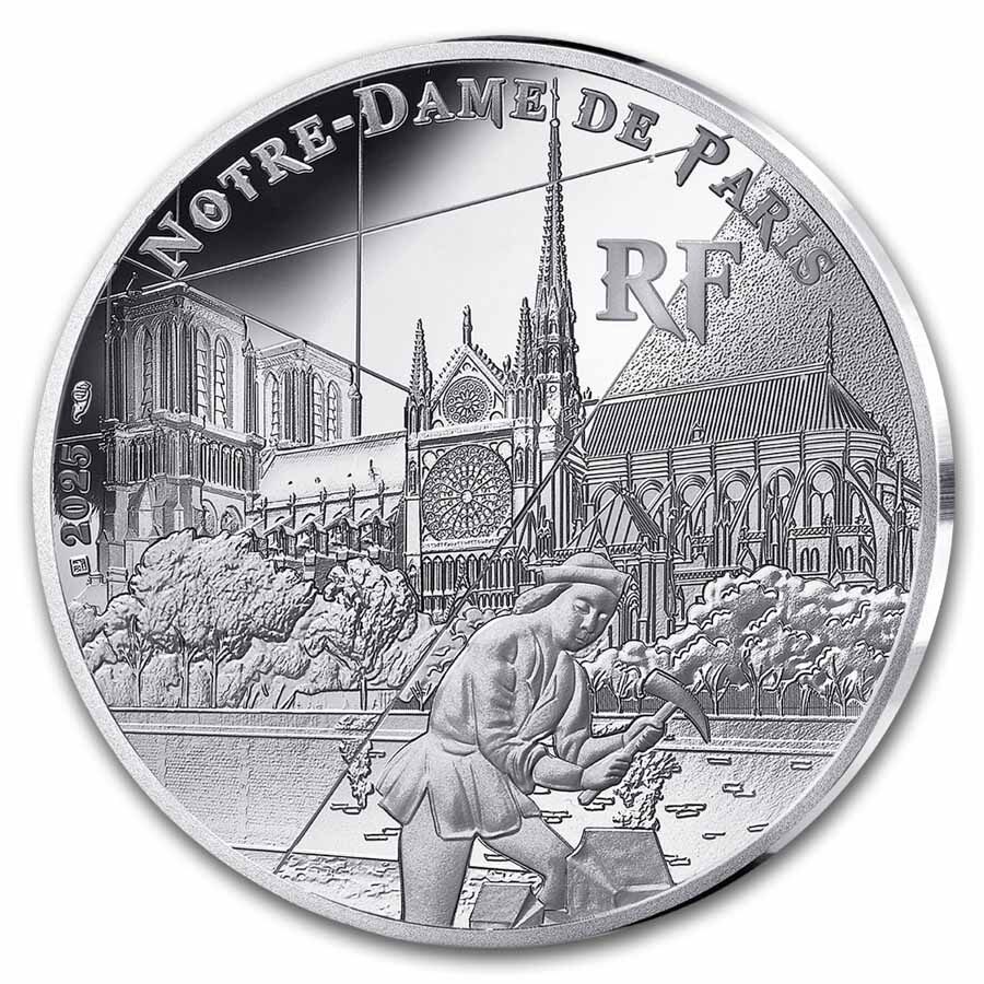2025 France €10 Silver Proof UNESCO (Notre-Dame de Paris)