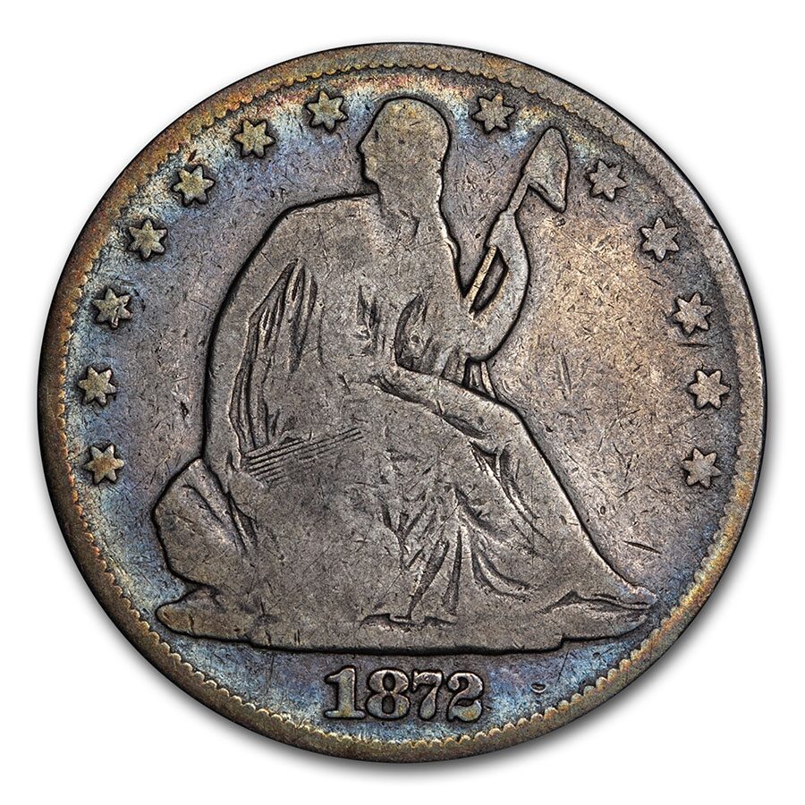 1872 Liberty Seated Half Dollar Good