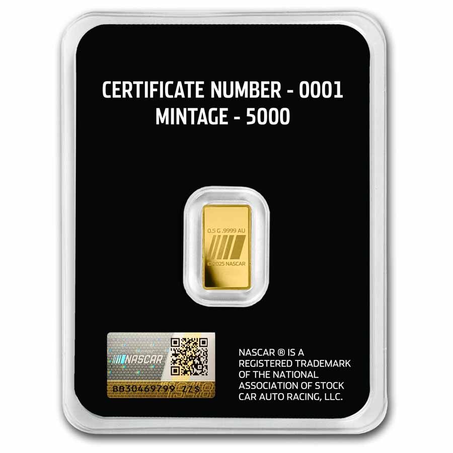1/2 gram Gold Bar - NASCAR Racing