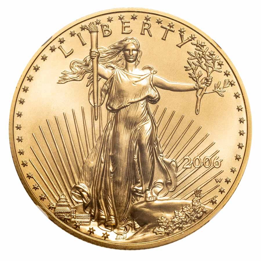 1 oz Burnished American Gold Eagle MS-70 NGC (Random Year)