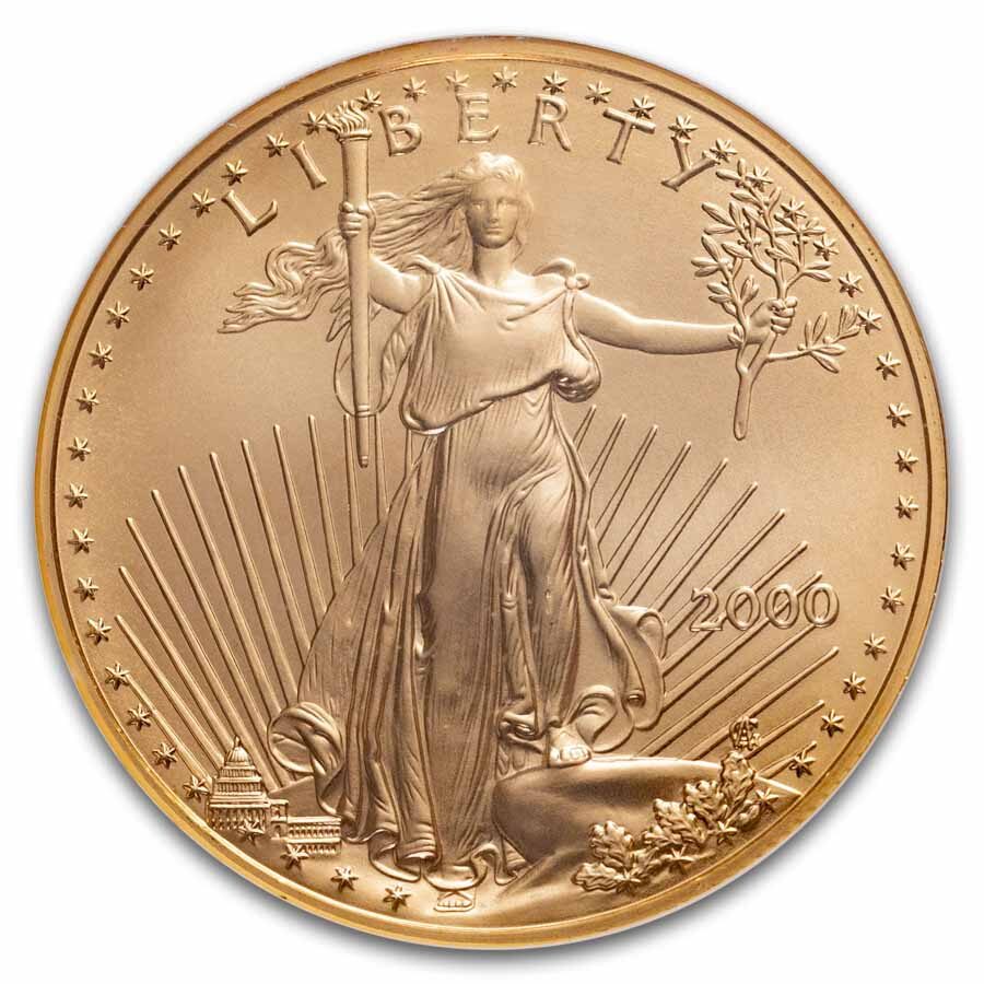 1 oz Burnished American Gold Eagle MS-69 NGC (Random Year)