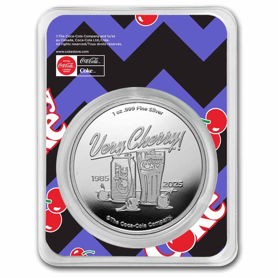 Coca-Cola® 1 oz Silver Colorized Round Cherry Coke® (in TEP)