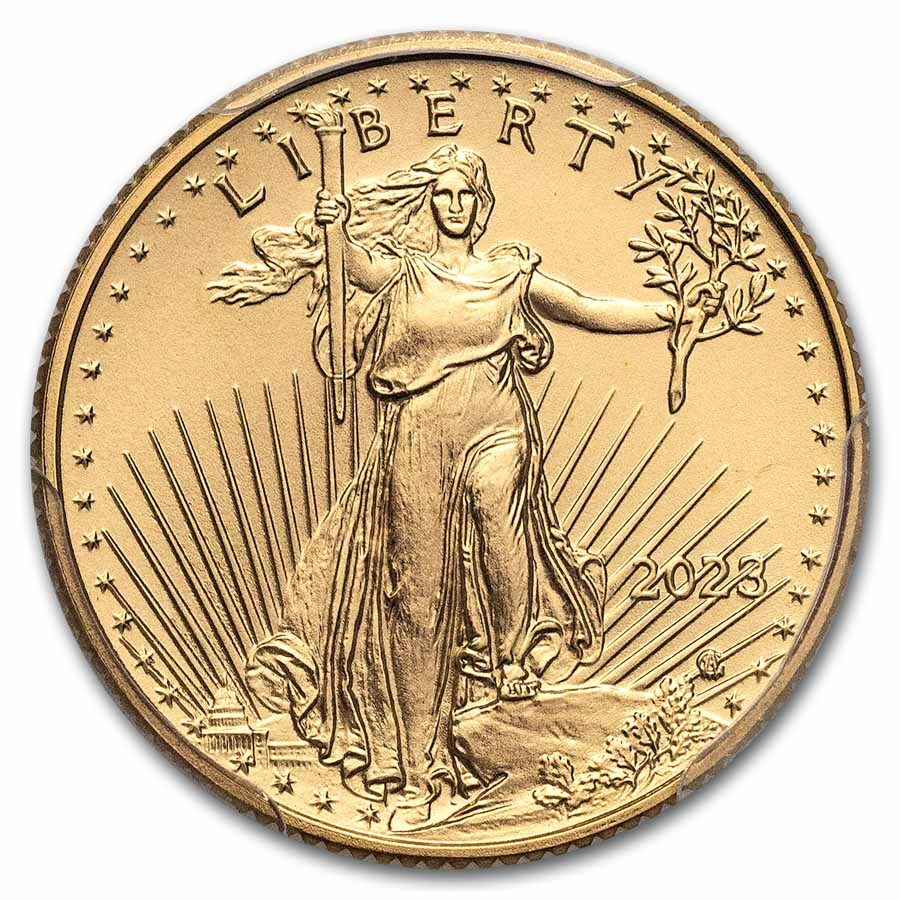 2023 1/10 oz American Gold Eagle MS-70 PCGS (FDI, Hall)