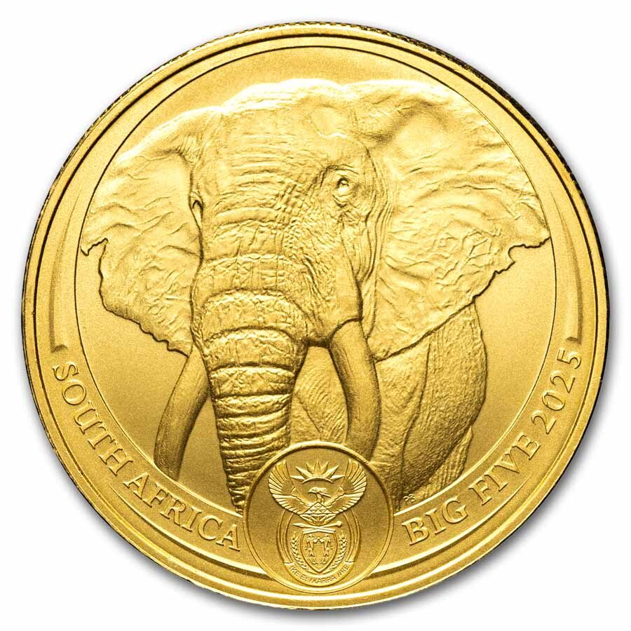 2025 South Africa 1 oz Gold Big Five Elephant BU