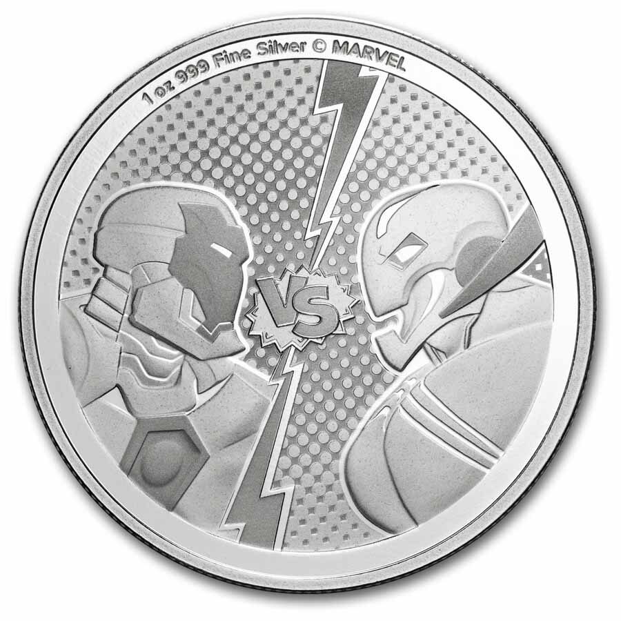 2025 1 oz Silver $2 Iron-Man vs Ultron (MD® Premier + PCGS FS)