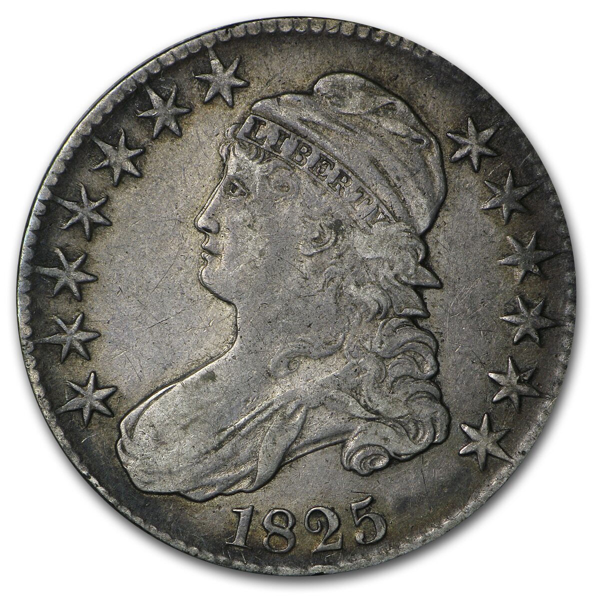 1825 Bust Half Dollar Fine