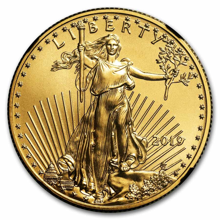 2019 1/2 oz American Gold Eagle MS-69 NGC (Iskowitz)