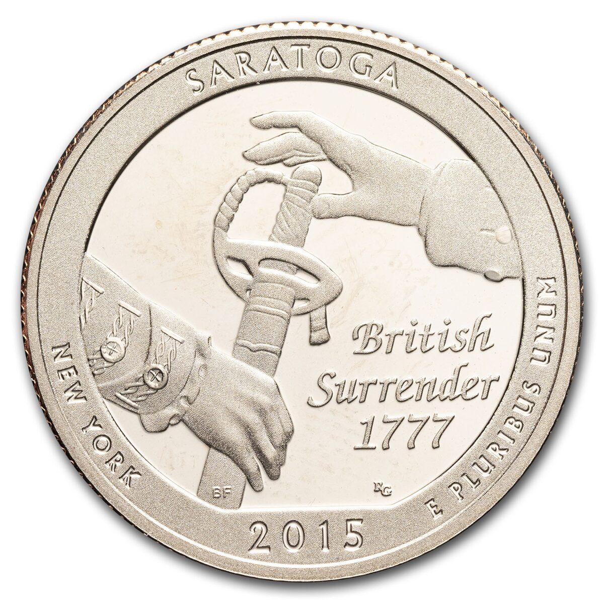 2015-S ATB Quarter Saratoga National Historical Gem Proof