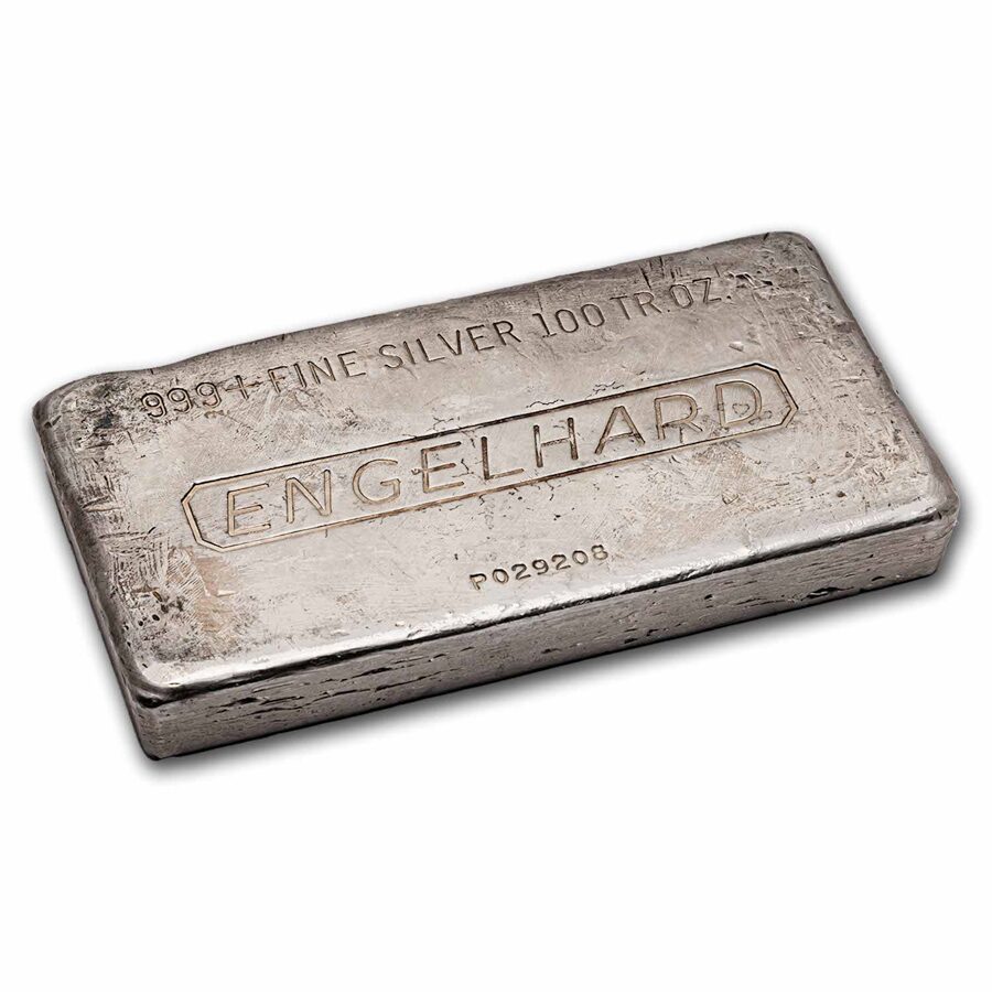 100 oz Silver Bar - Engelhard (5th Series "P")