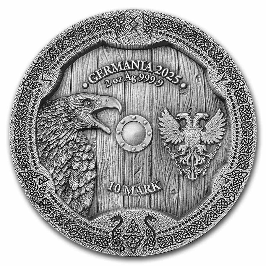 2025 Germania Valkyries: Arnhild 2 oz Silver (Antiqued, HR)