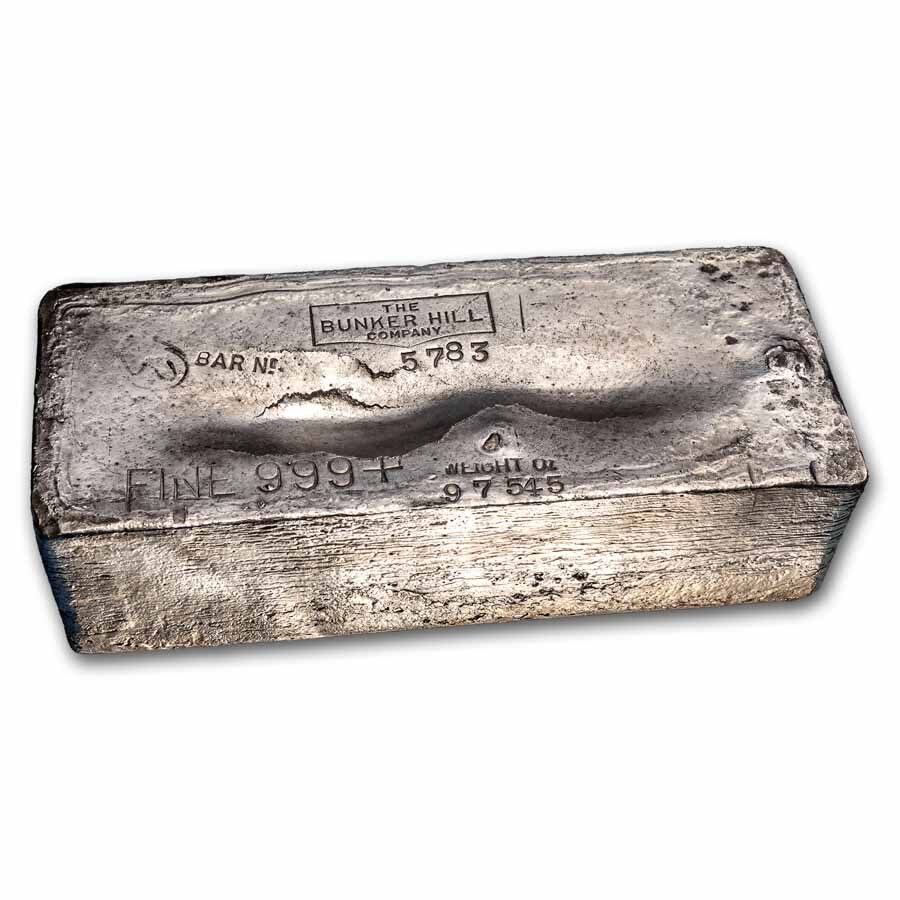 975.45 oz Silver Bar - The Bunker Hill Company