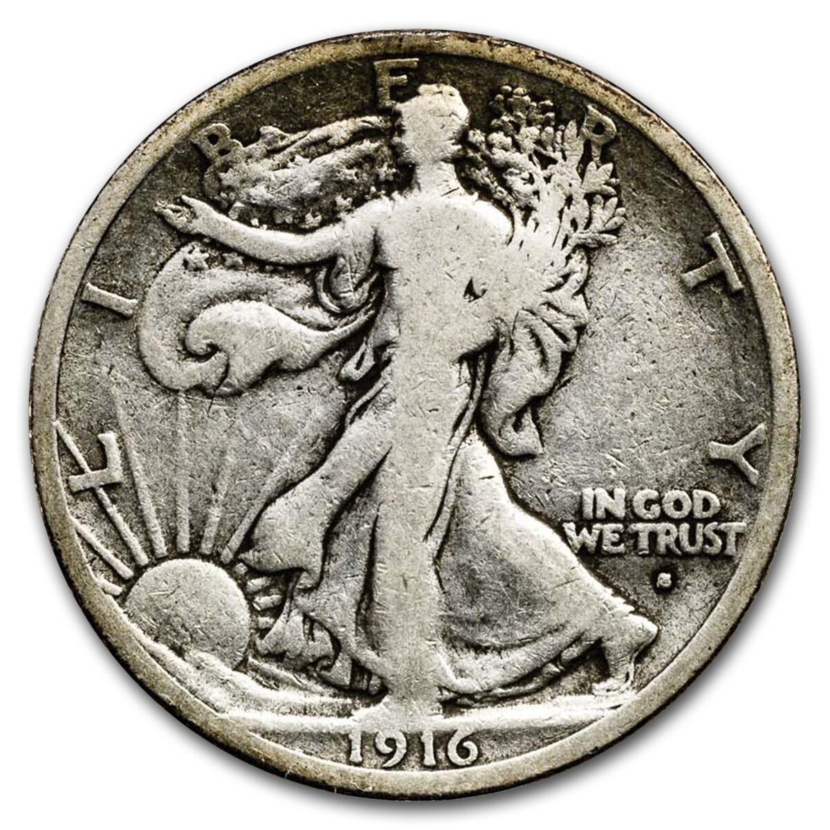 1916-S Walking Liberty Half Dollar Fine