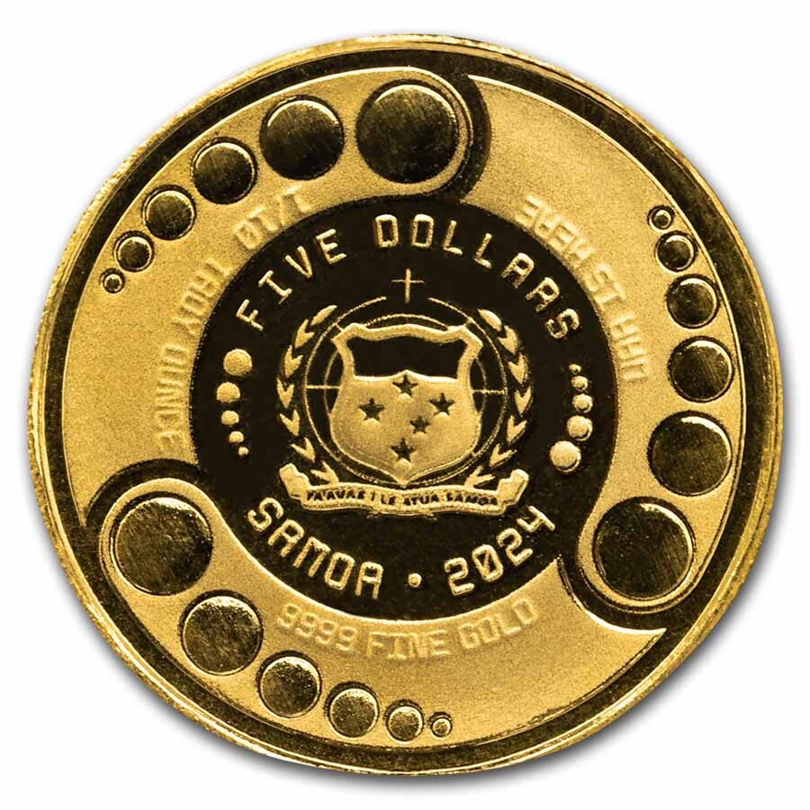 2024 Samoa 1/10 oz Gold Space Alien Battle BU