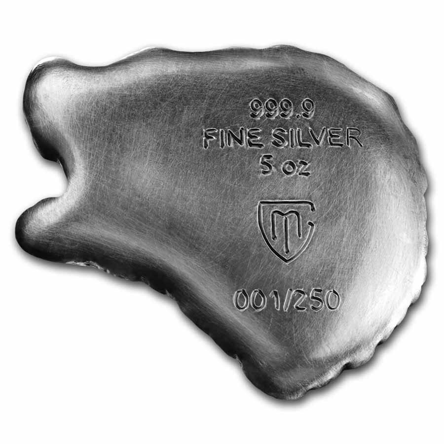 5 oz Cast Silver Bar - Bearlin Germania Mint