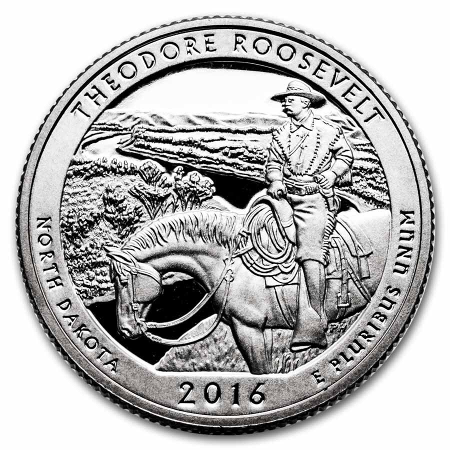 2016-S ATB Quarter Theodore Roosevelt National Park Gem Proof