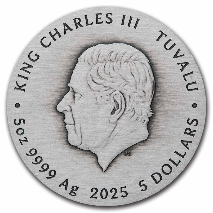 2025 TUV 5 oz Silver Colorized Zodiac Signs & Goddesses Antiqued