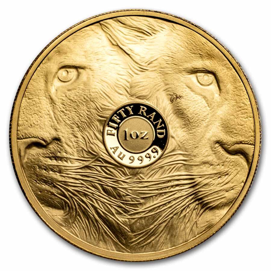 2025 South Africa 1 oz Proof Gold Big Five Lion (w/ Box & COA)