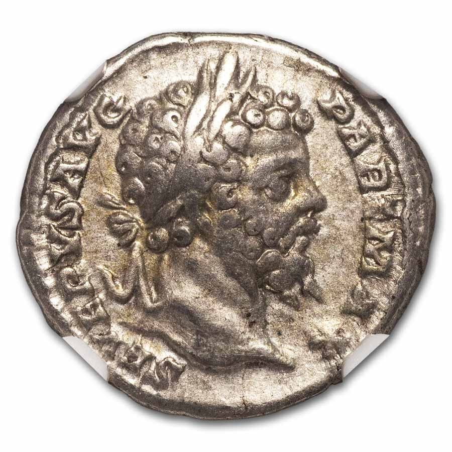 Roman AR Denarius Septimius Severus (193-211 AD) Ch VF NGC