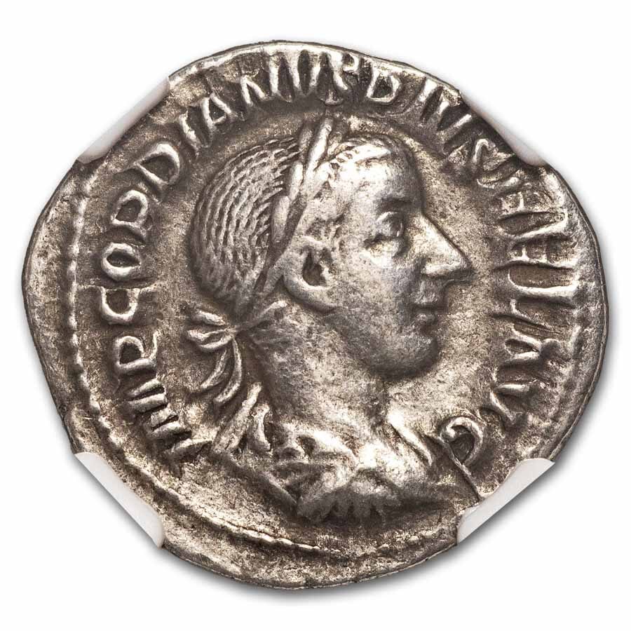 Roman AR Denarius Emp. Gordian III VF NGC (238-244 AD)