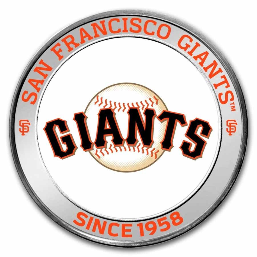 MLB San Francisco Giants 1 oz Silver Colorized Round (w/ Box)