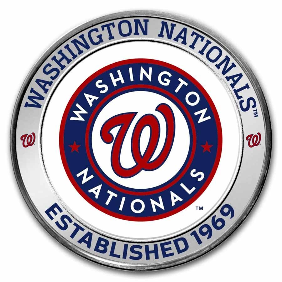MLB Washington Nationals 1 oz Silver Colorized Round (w/ Box)