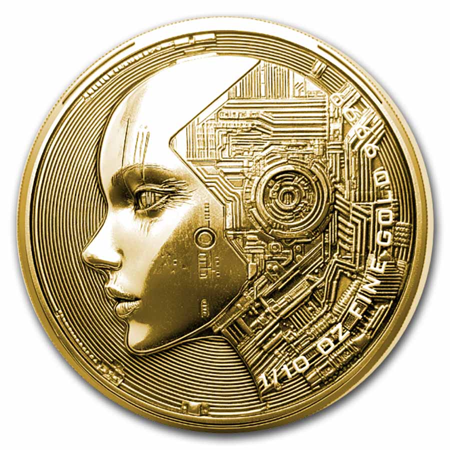 2025 Republic of Chad 1/10 oz Gold AI Prooflike